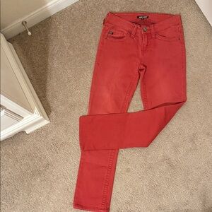 Dear John Women's Vibrant Red Straight Leg Jeans